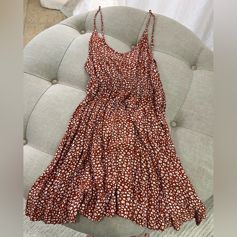 SHEIN Red Floral Dress